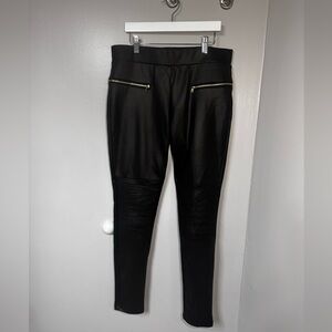 a.n.a A new Approach black faux leather leggings